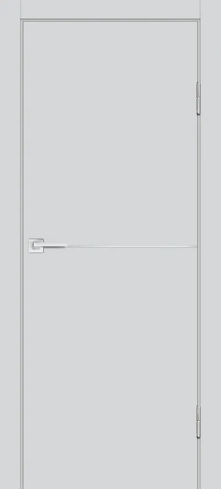 Фото Межкомнатная дверь П-19 ал. молдинг Хром Сапфир матовый
